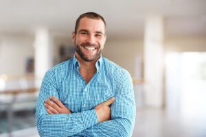 happy person ready to achieve treatment goals for ptsd