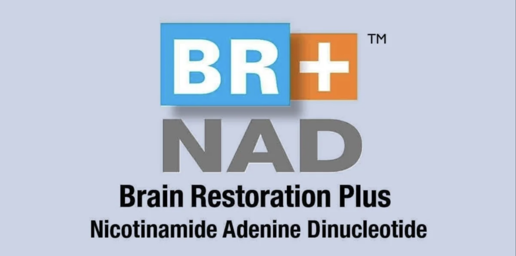 BR+NAD brain restoration plus logo and text